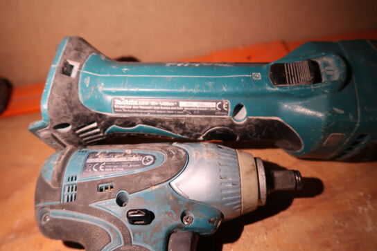 2 stk. akku håndværktøj MAKITA DTW252, DJS161