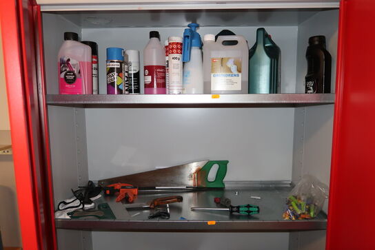 Stålskab WÜRTH med div. Plejemidler