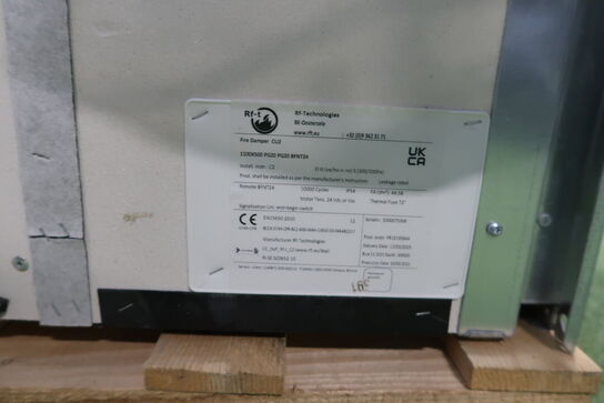 Palle med div. Brandspjæld bl.a. RF-T Fire Damper CU2