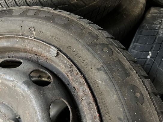 7. Stk. Dæk med stål fælge