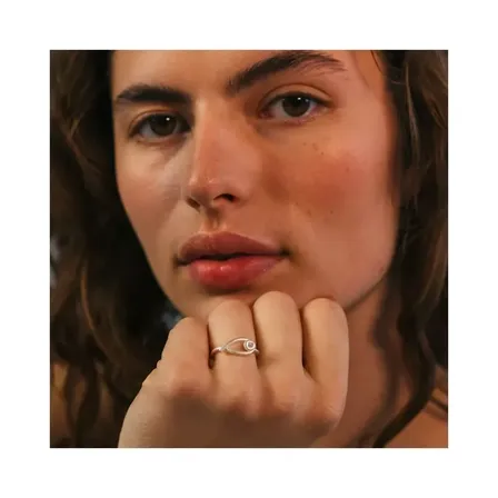 Kharisma Diamant Ring Sølv, 0,02 ct. Str. 50 DULONG