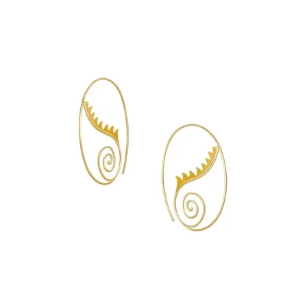 Thera Large Øreringe 18 kt. Guld DULONG
