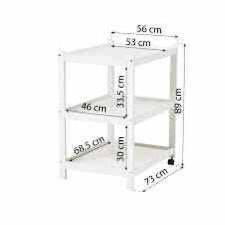 Hoppekids Puslebord - Ida-Marie - 73x56x84 cm - Hvid 