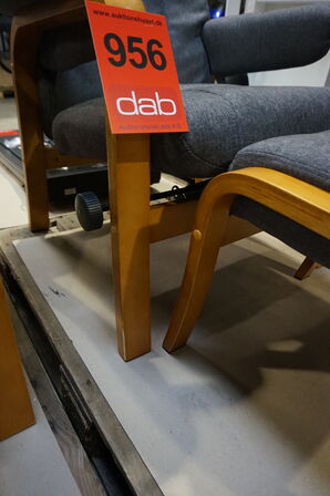 Otium lænestol inkl. fodskammel - grå 