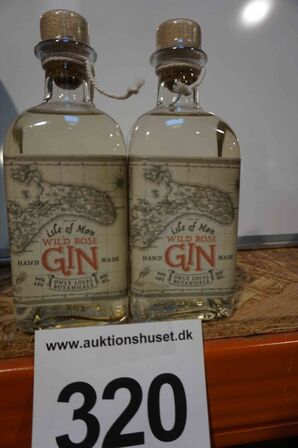 2 stk Isle of Møn Wild rose Gin 50 cl 44%