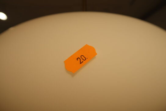 Pendellampe i glas m. messingholder