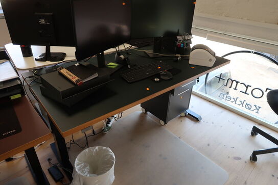 Hæve/sænkebord m. stol & skuffmodul IKEA Model: 002.552.56 