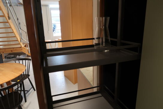 Køkkeninventar i valnød/grøn linoleum  FORM PLUS +