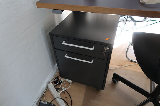 Hæve/sænkebord m. stol & skuffmodul IKEA Model: 