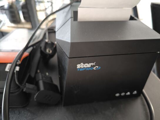 Kasseapparat med bonprinter og FLATPAY terminal