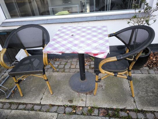 Havemøbler samt plante