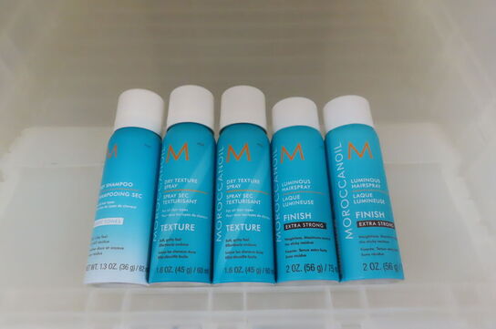 4 stk. Hårspray samt shampoo MOROCCANOIL