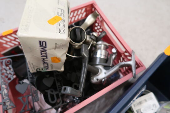 3 stk. kasser med fiskeriudstyr