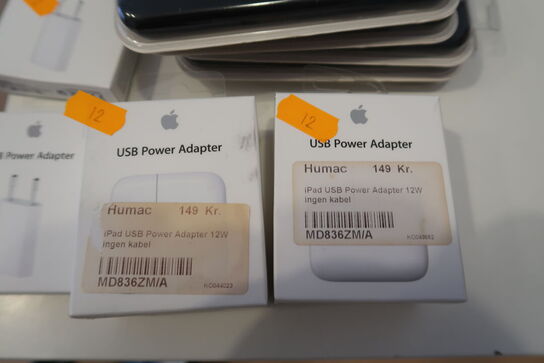 5 stk. covers samt 4 stk. strømadaptere