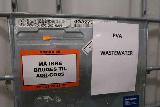 2 stk. palletanke med indhold, samt pumpesystem DENIOS