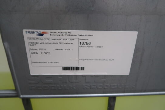 Palletank med Natriumbisulfitopl 38/40¤/IBC