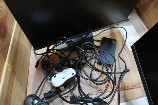 2 stk. computerskærme DELL, SAMSUNG med dockingstation