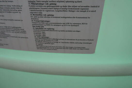 15000L tank til flydende gødning DANSK ROTATIONS PLAST med trykføler VEGABAR 14