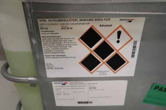 Palletank med Natriumbisulfitopl 38/40¤/IBC