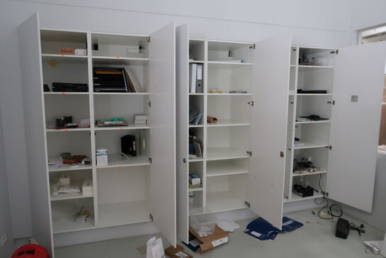 6 stk. skabe front og bagside med indhold