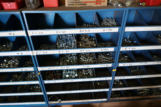 4 stk. sortimentsreoler med div. Skruer, bolte m.m