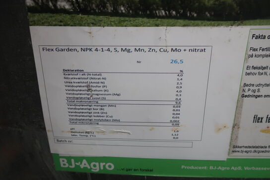 3 stk. 1000 L tanke med gødning BJ AGRO Flex Fertilizer gødning