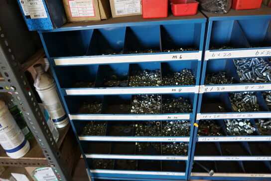 4 stk. sortimentsreoler med div. Skruer, bolte m.m