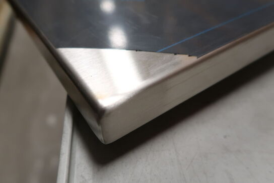 3 stk. Rustfri hylde 600x300x25 mm.