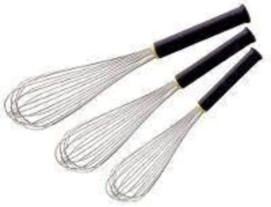 3 stk. Piskeris L250 mm rustfri stål varmefast plast håndtag