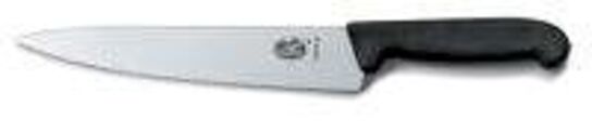 2 stk. Kokkekniv Victorinox 220 mm sort m/bølgeskær