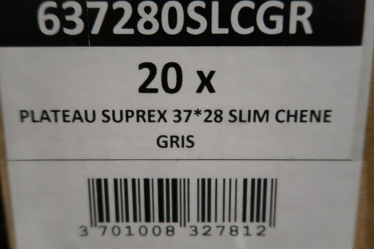 46 stk. Serveringsbakke B370 x D280 mm grå eg 