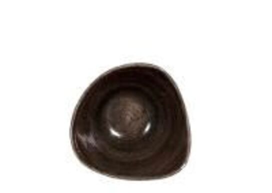 8 stk. Tallerken trekant dyb patina sort 153 mm Stonecast Churchill