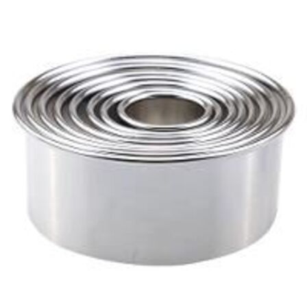 4 stk. Udstikkere runde glatte sæt á 12 stk 1,2 til 8,5 cm