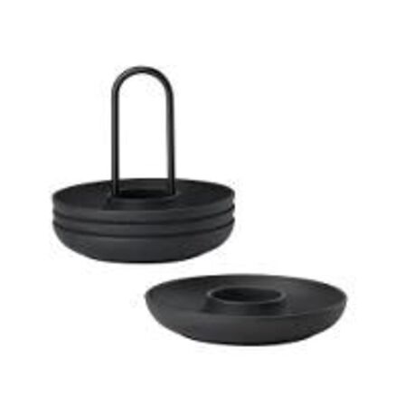 Æggebæger m/holder sort 4 stk. ZONE