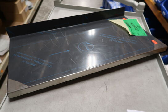 3 stk. Rustfri hylde 600x300x25 mm.