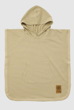 1 stk. Cloby UV Poncho – Sandy Beach/Olive Green – 3-5 år