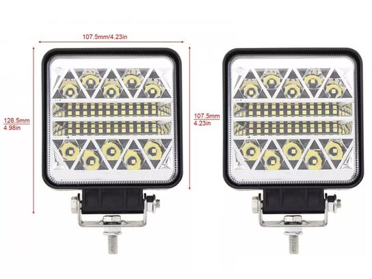 2 stk. 102 watt LED lygter til bil eller maskine. 