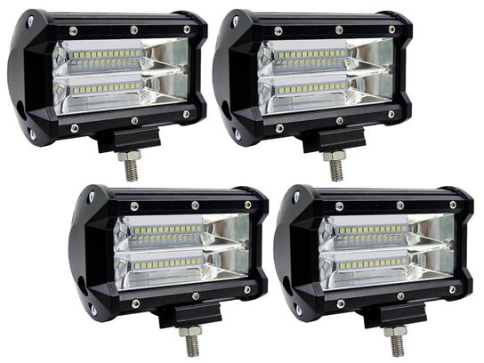 4 stk. 72 watt LED lygter til bil eller maskine.