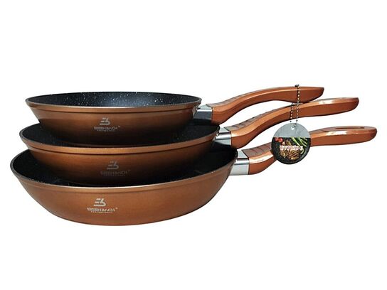 Pandesæt med 3 stk. pander i str. 20, 24 og 28 cm.