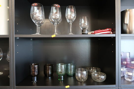 7 stk. vinglas RIEDEL samt div. Vandglas F2D