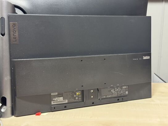 2 stk. Skærme, LENOVO Thinkvision S27e-20 inkl. Bordbeslag