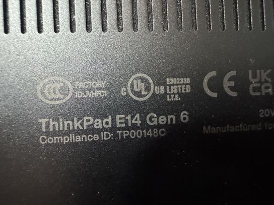 Laptop, LENOVO Thinkpad, E14 gen 6