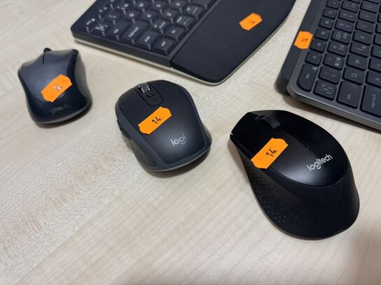 2 stk. tastaturer, 3 stk. Mus LOGITECH