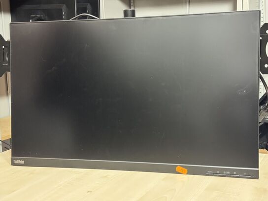 2 stk. Skærme, LENOVO Thinkvision S27e-20 inkl. Bordbeslag