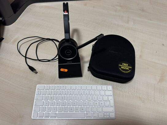 Tastatur APPLE, headset JABRA