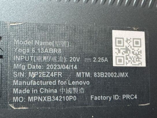 Laptop, LENOVO Yoga 6 Gen 8