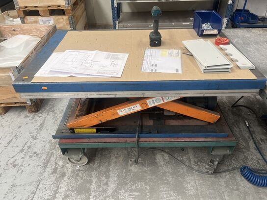 Hævesænkebord EDMO-LIFT på saksestel - max 1000 kg