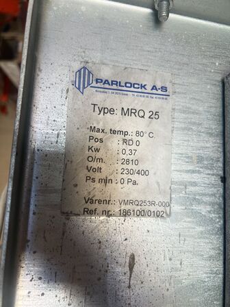 Udsugningsmotor PARLOCK VMRQ253R