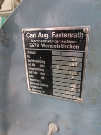 Pladeklipper CARL AUG. FASTENRATH inkl. Bord