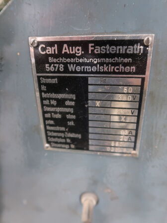 Pladeklipper CARL AUG. FASTENRATH inkl. Bord